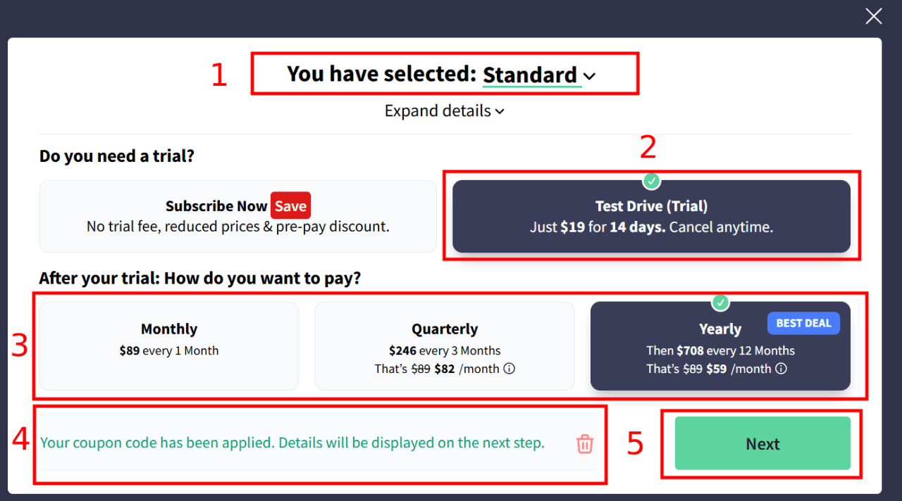 apply trendspider discount code