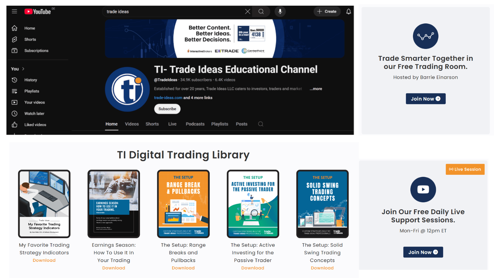 Trade Ideas Education